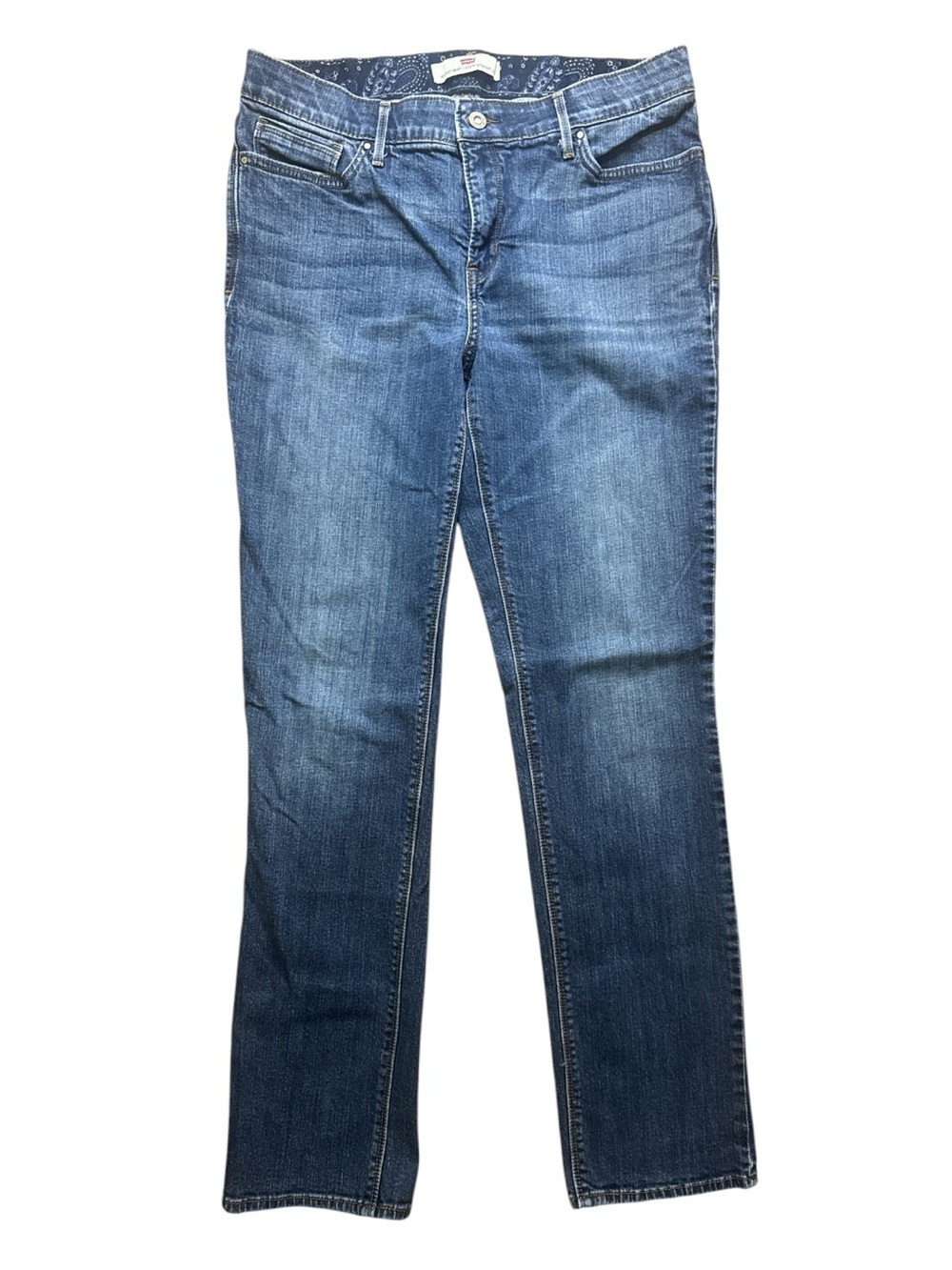 Levi’s Perfect Waist 525 Straight Jeans Women’s Size 12M Medium Wash Stretch Den - Picture 2 of 7